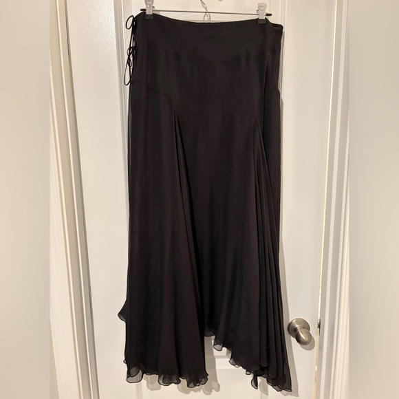 Kallmeyer Alyse Gusset Skirt in Black Silk Chiffon - Picture 4 of 9